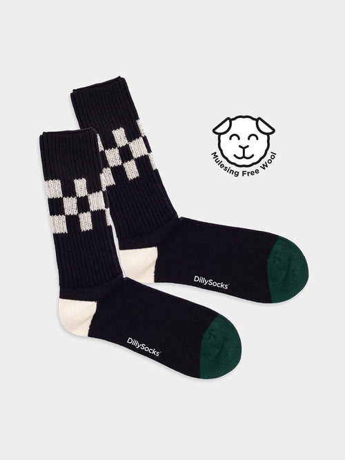 dilly socks Notre Des chaussettes en laine: Cozy Reto dilly socks Notre Des chaussettes en laine: Cozy Reto