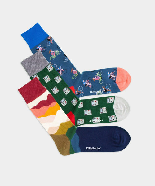 dilly socks Notre jeux de chaussettes: Chilling Days Ahead (pack de 3)