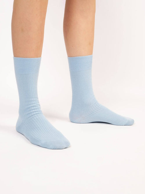 Dilly Socks Notre Jeux De Chaussettes: Ribbed Ocean Blue (pack De 3)