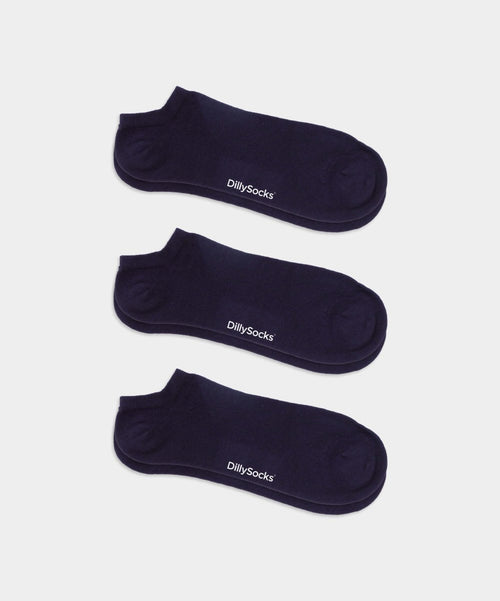dilly socks Notre jeux de chaussettes: Short Dark Navy (pack de 3)