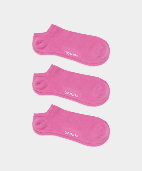 dilly socks Notre jeux de chaussettes: Short Splash Pink (pack de 3)