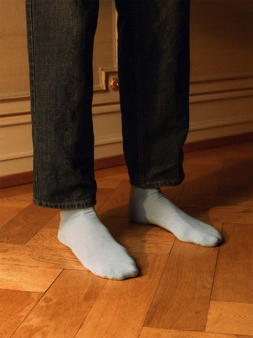 Dilly Socks Notre Jeux De Chaussettes: Smooth Baby Blue (pack De 3)