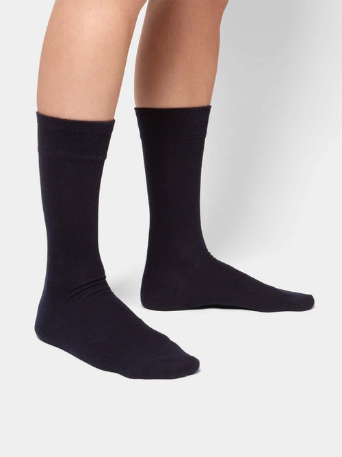 Dilly Socks Notre Jeux De Chaussettes: Smooth Dark Navy (pack De 3)