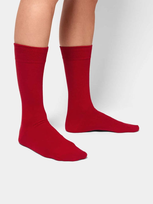 Dilly Socks Notre Jeux De Chaussettes: Smooth Ferrari Red (pack De 3)
