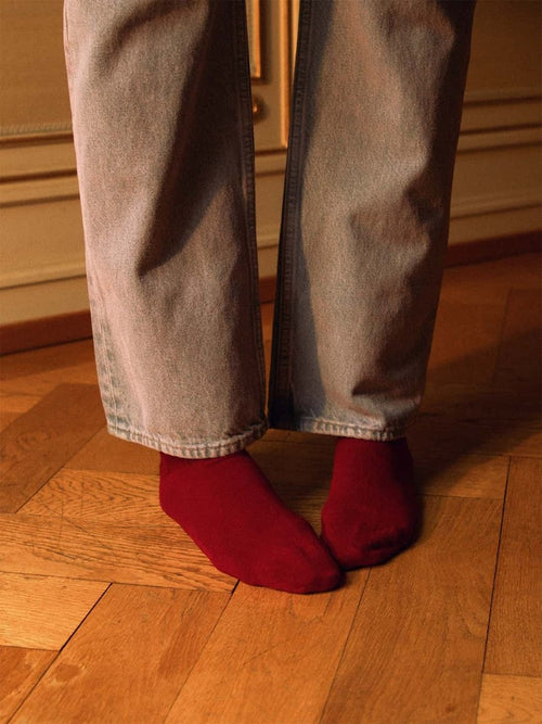 Dilly Socks Notre Jeux De Chaussettes: Smooth Ferrari Red (pack De 3)