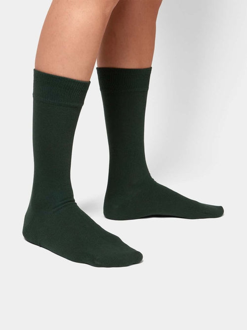 Dilly Socks Notre Jeux De Chaussettes: Smooth Forest Green (pack De 3)