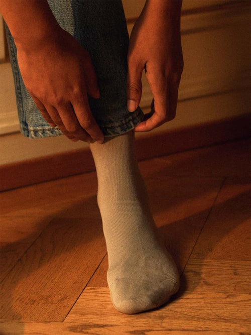 Dilly Socks Notre Jeux De Chaussettes: Smooth Nude Sand (pack De 3)