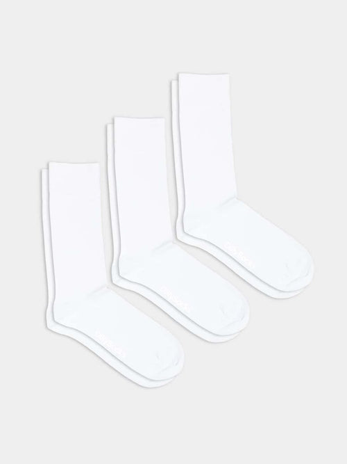 dilly socks Notre jeux de chaussettes: Smooth Snow White (pack de 3)