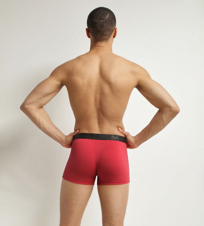 Dim Boxer Homme En Coton Modal à Ceinture Contrastée Rubis Dim Classic