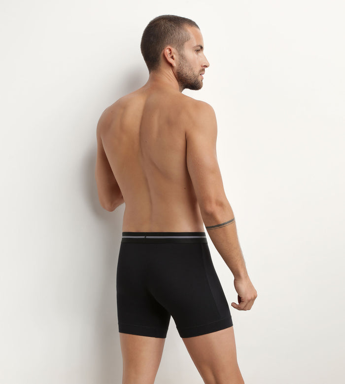 Dim Boxer Homme En Coton Modal à Coutures Plates Noir Dim Icons Essentiel