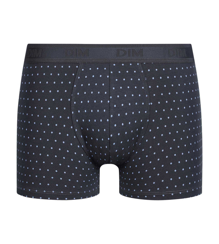 Dim Boxer Homme En Coton Stretch Lavande à Pois Dim Fancy