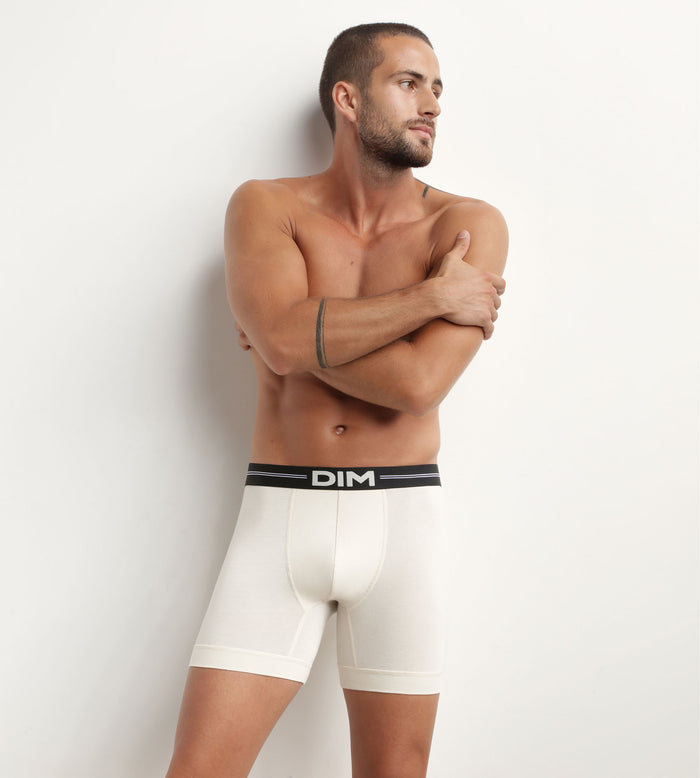 dim Boxer homme en microfibre à coutures plates Beige Dim Icons Essentiel