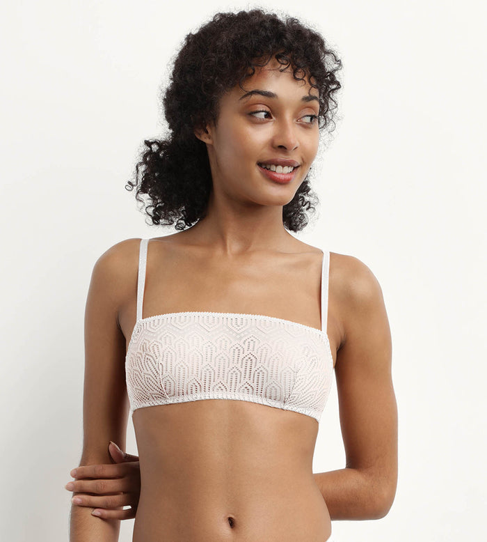 dim Bralette sans armature en dentelle graphique Nacre Mod de Dim