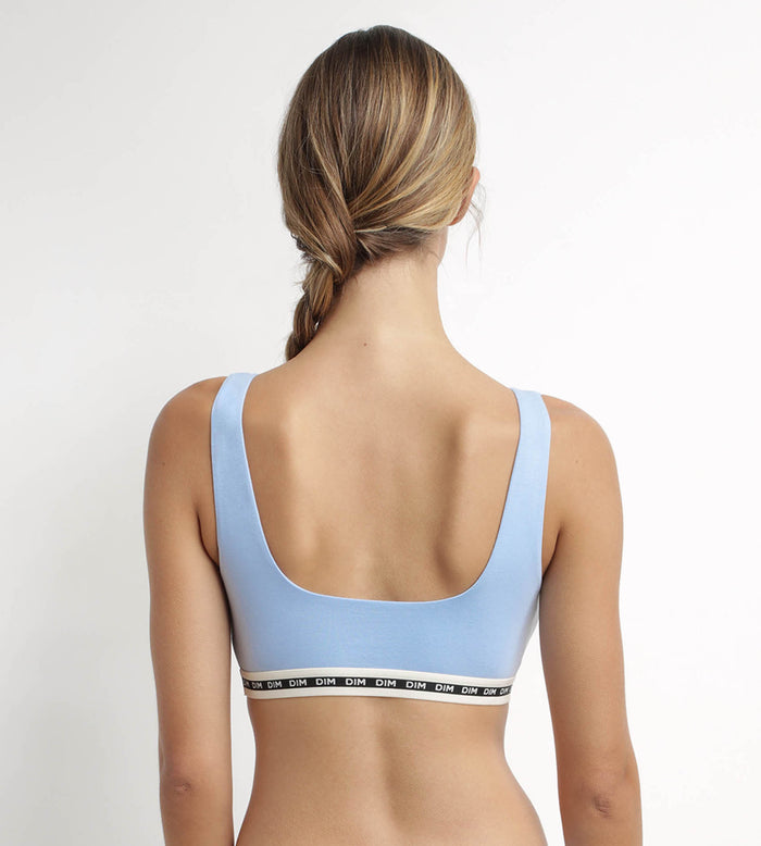 Dim Brassière Femme En Coton Modal Bleu Azur Dim Icons Essentiel