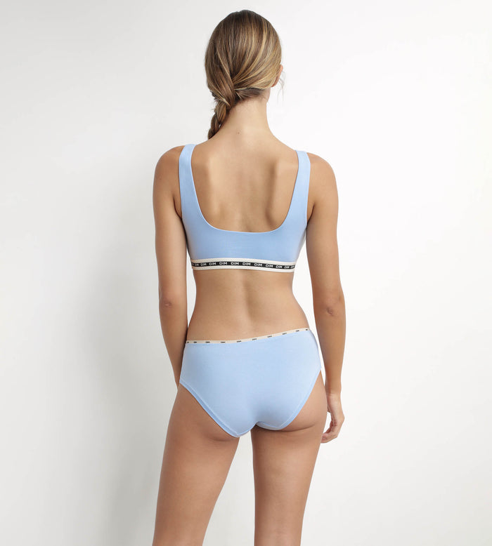 Dim Brassière Femme En Coton Modal Bleu Azur Dim Icons Essentiel