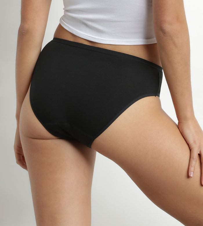 Dim Culotte Absorbante Lavable En Coton Stretch Noir Moments Oups DIM