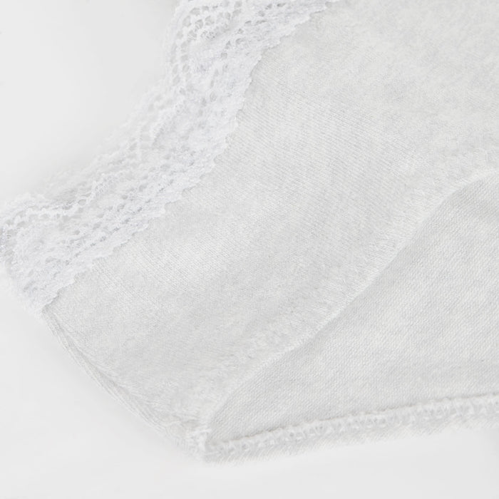Dim Culotte Fille En Coton Stretch à Ceinture Dentelle Blanc Dim Trendy