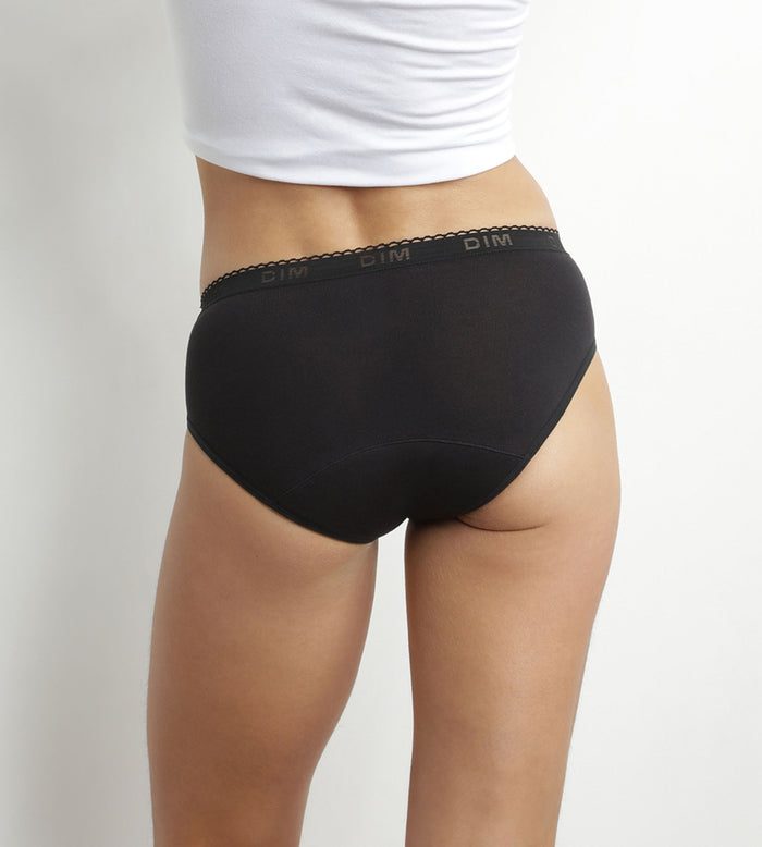 Dim Culotte Menstruelle Lavable En Coton Bio Noir Flux Abondant Dim Protect