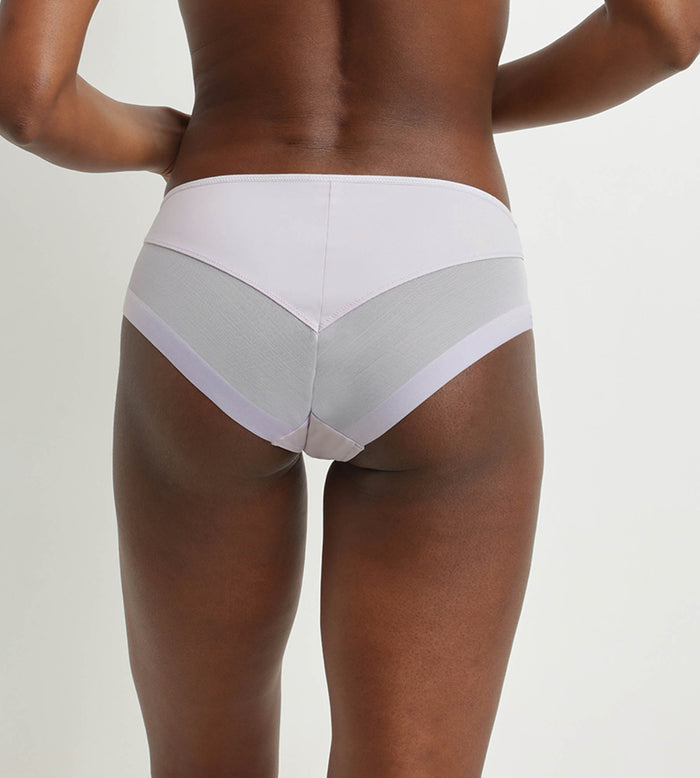 Dim Culotte Midi En Microfibre Et Tulle Violet Gris Dim Generous