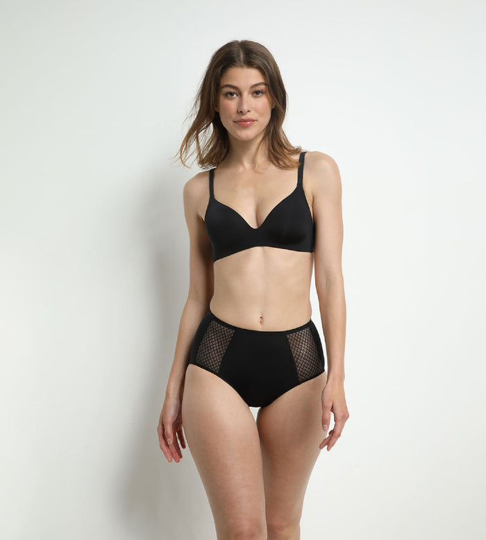 Dim Culotte Ventre Plat Taille Haute Noir Dim Silhouette Essentiel