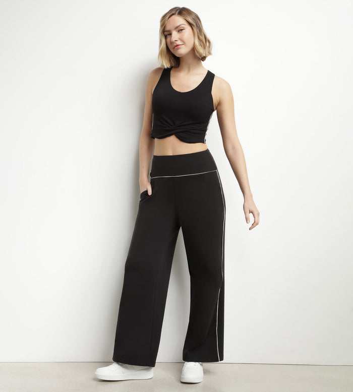 Dim Débardeur De Sport Femme En Viscose Noire Avec Brassière Dim Move