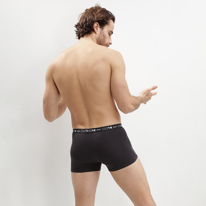 Dim Lot De 2 Boxers Noirs Pour Homme Coton Stretch