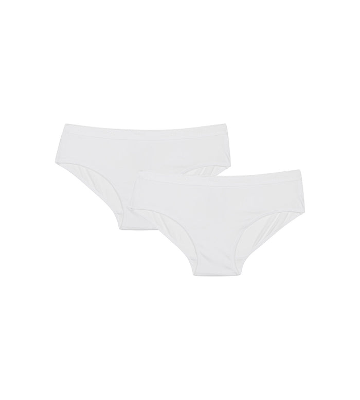 dim Lot de 2 shorties fille blancs - Pocket Micro