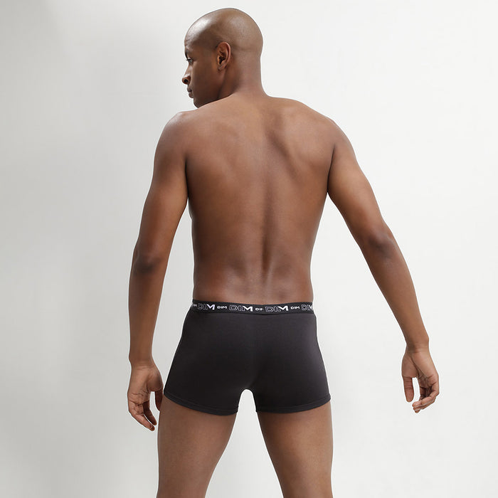 Dim Lot De 3 Boxers Noir Homme En Coton Stretch