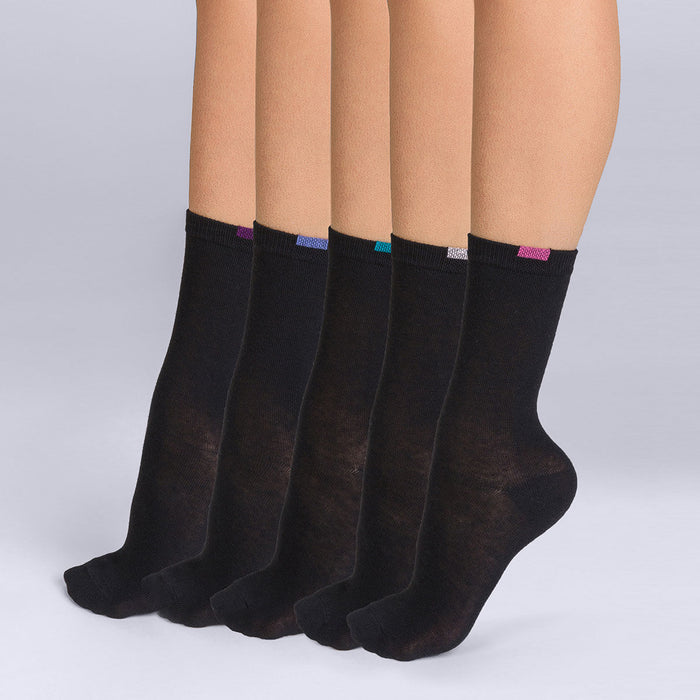 dim Lot de 5 chaussettes noires EcoDIM Femme