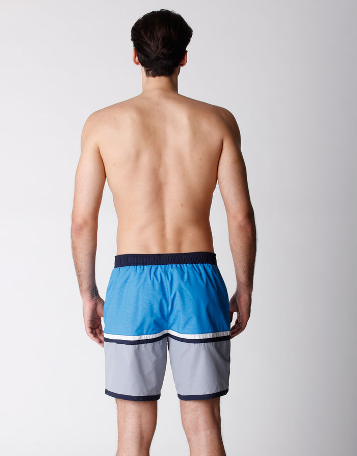 Dim Maillot De Bain Long Gris Et Bleu Pour Homme