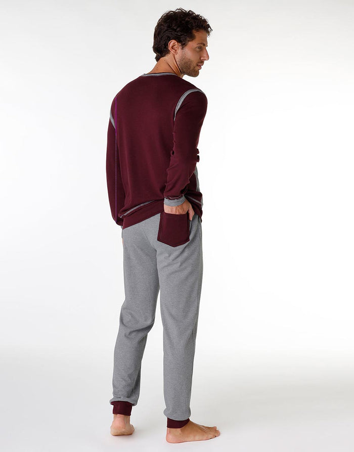 Dim Pyjama Long Gris Homme