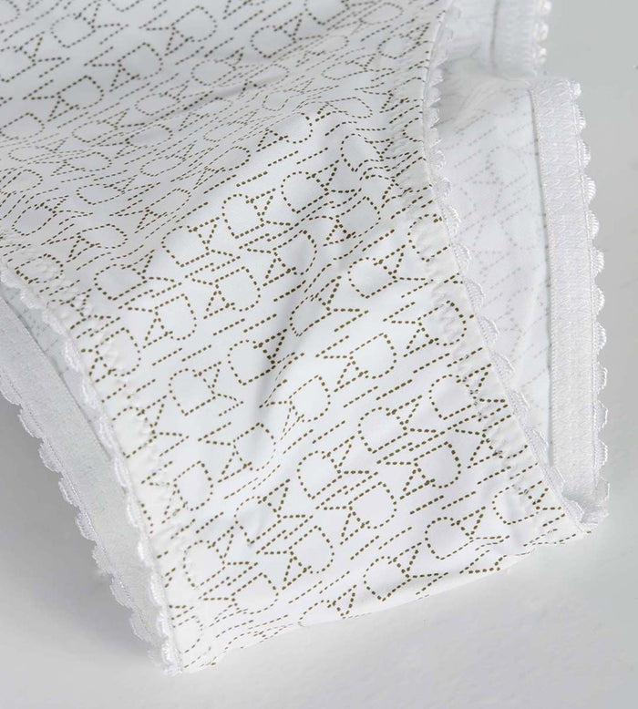 Dim Shorty Blanc Fille Imprimé Logo Dim Touch