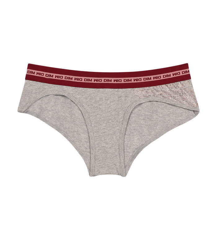 dim Shorty fille Dim Sport gris chiné