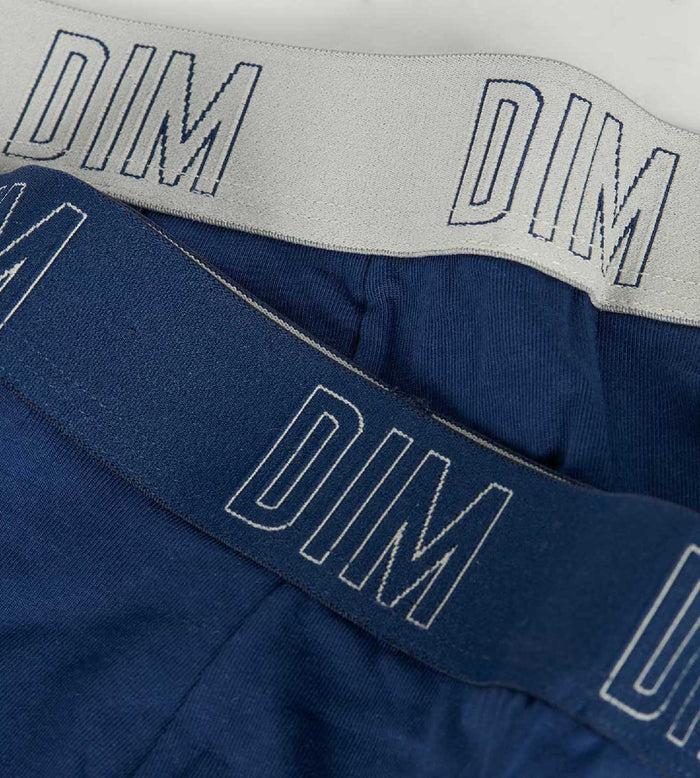 Dim Lot De 2 Boxers Garçon En Coton Bio Bleu Marine Dim Skin Care