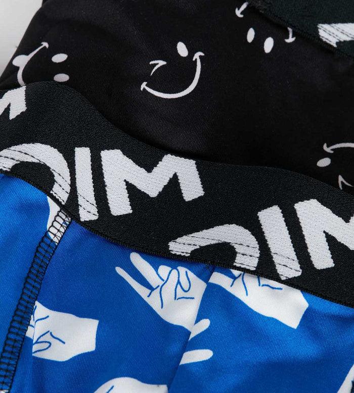 Dim Lot De 2 Boxers Garçons En Microfibre Recyclée Motif Peace Dim Micro