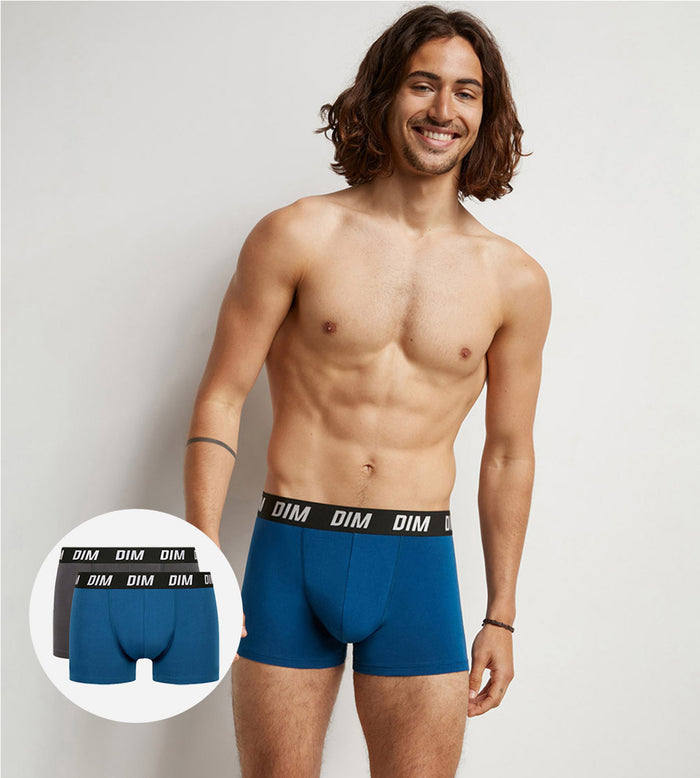 dim Lot de 2 boxers homme à thermorégulation active Bleu Parme Regul Activ