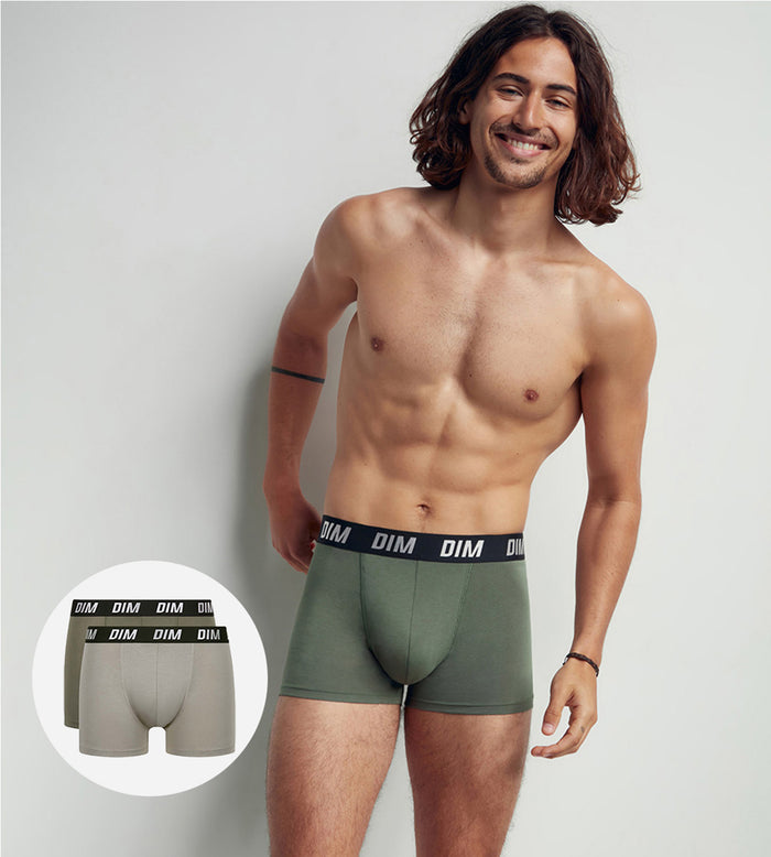 dim Lot de 2 boxers homme à thermorégulation active Vert Regul Activ