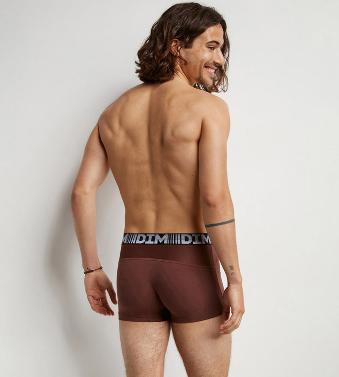 Dim Lot De 2 Boxers Homme Respirants Coton Et Lycra Kaki 3D Flex Air