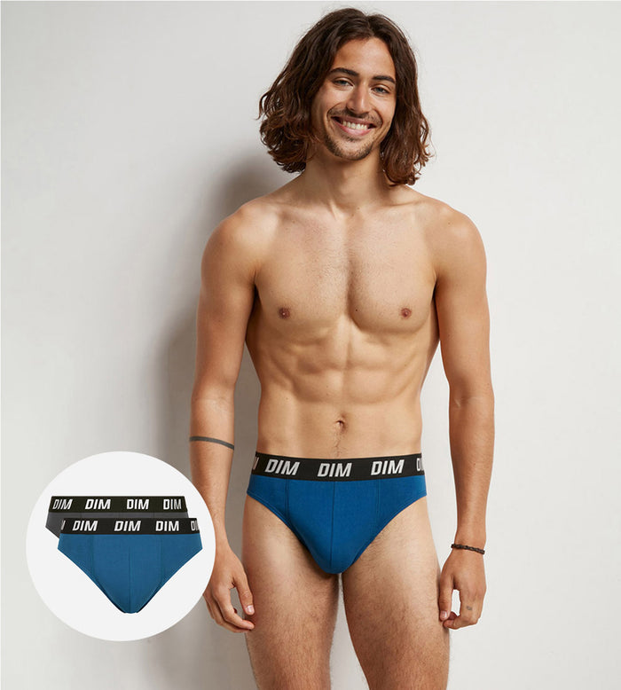 dim Lot de 2 slips homme à thermorégulation active Bleu Parme Regul Activ