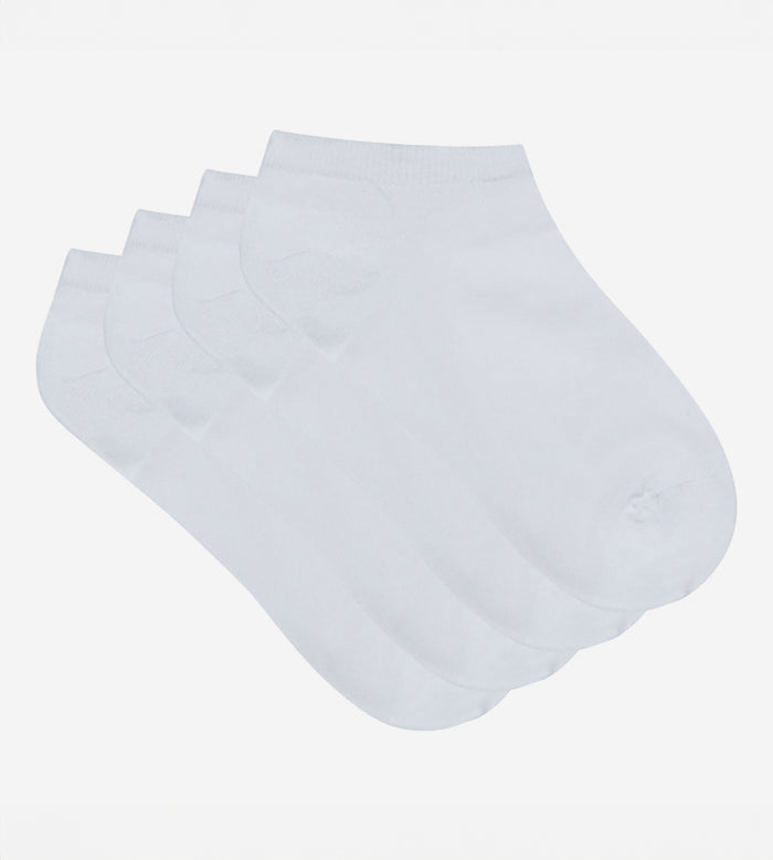 Dim Lot De 2 Socquettes Invisibles Blanches Light Coton Femme