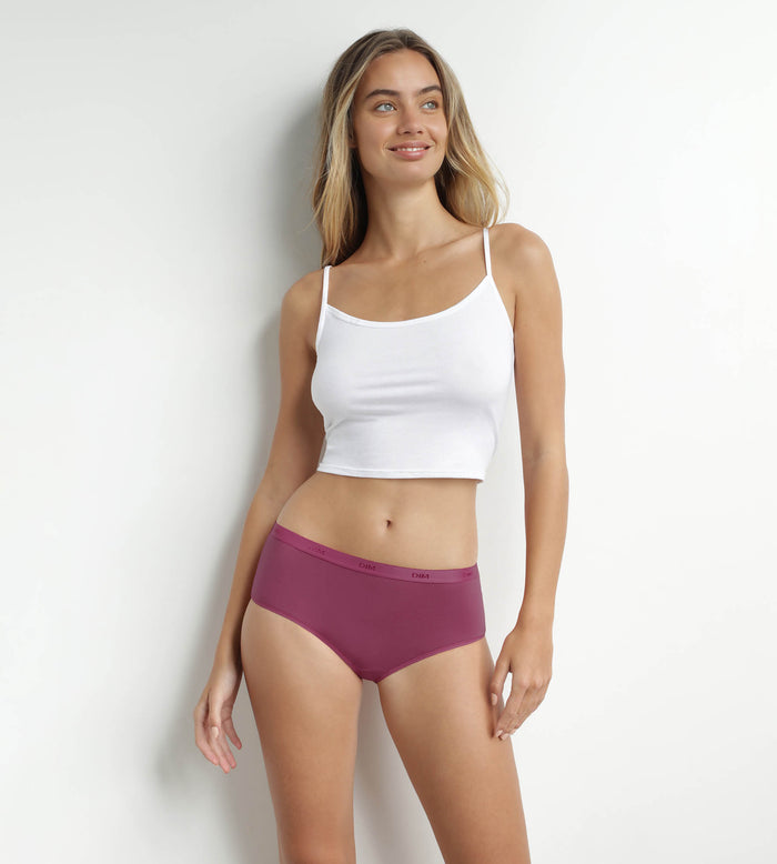 Dim Lot De 3 Boxers Femme Coton Stretch Rouge Vert Les Pockets Ecodim