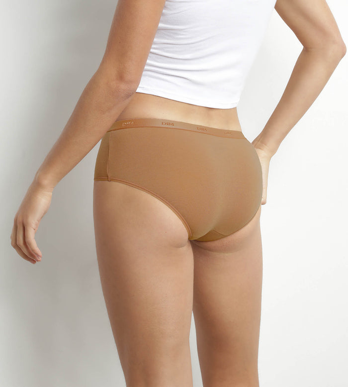 Dim Lot De 3 Boxers Femme Coton Stretch Speculos Orange Les Pockets Ecodim