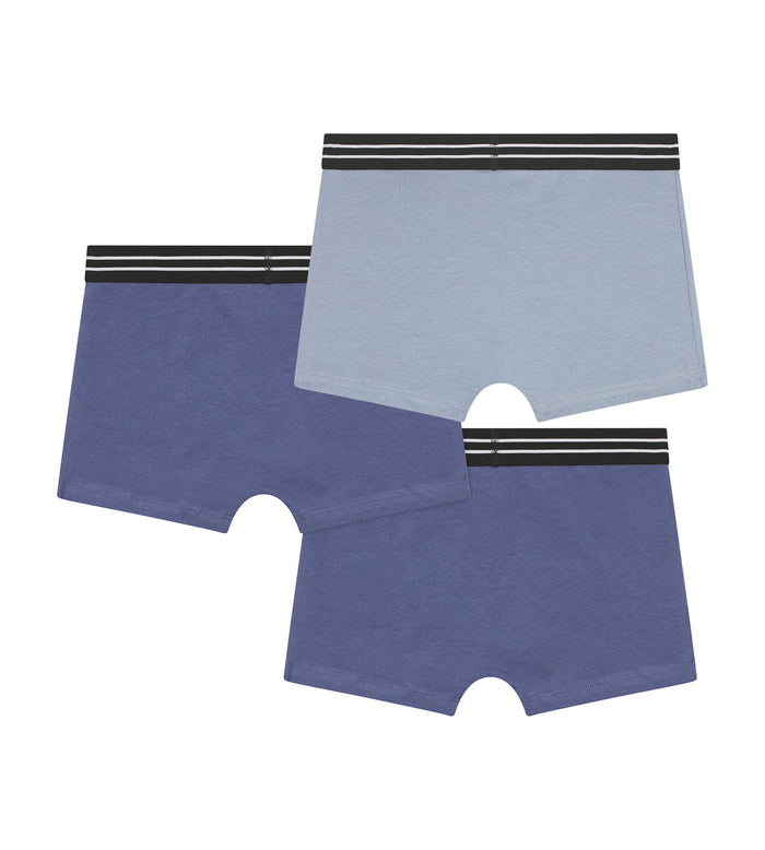 Dim Lot De 3 Boxers Garçon En Coton Stretch Bleu Ecodim