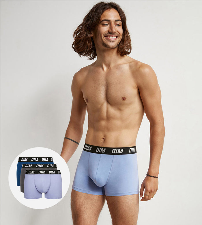 dim Lot de 3 boxers homme à thermorégulation active Bleu Parme Regul Activ