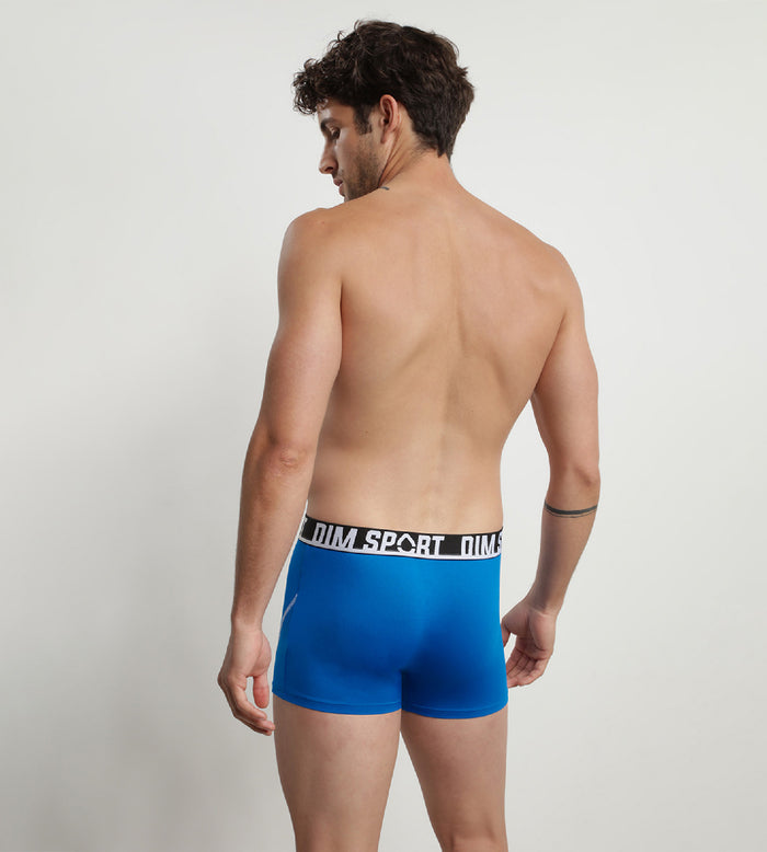 Dim Lot De 3 Boxers Homme Microfibre Thermorégulateur Bleu Dim Sport