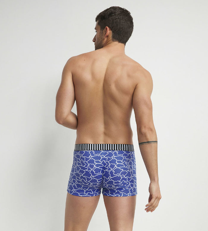 Dim Lot De 3 Boxers Homme Motifs Nuages Bleu Noir Dim Vibes