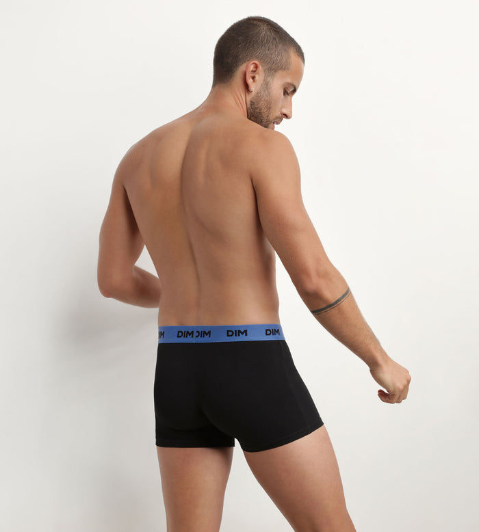 Dim Lot De 3 Boxers Homme Noir Ceinture Colorée Mimosa Lila Mix & Colors