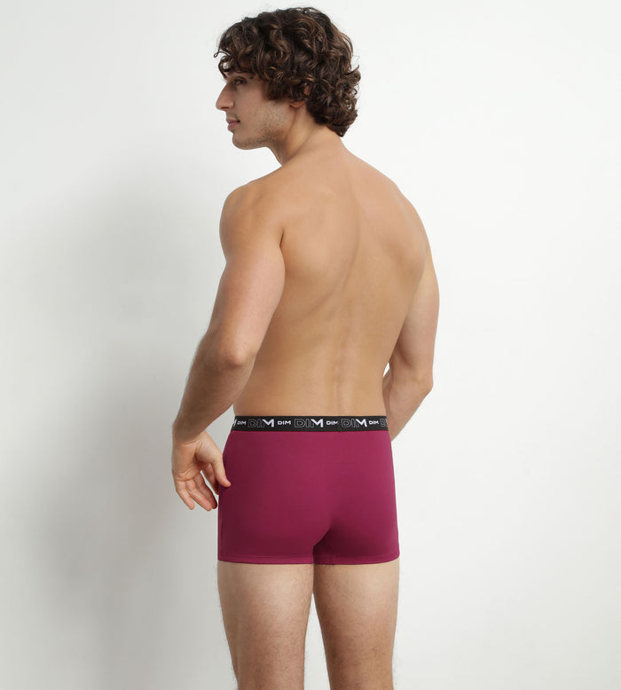 Dim Lot De 3 Boxers Homme Noir Kaki Rouge Dim Coton Stretch