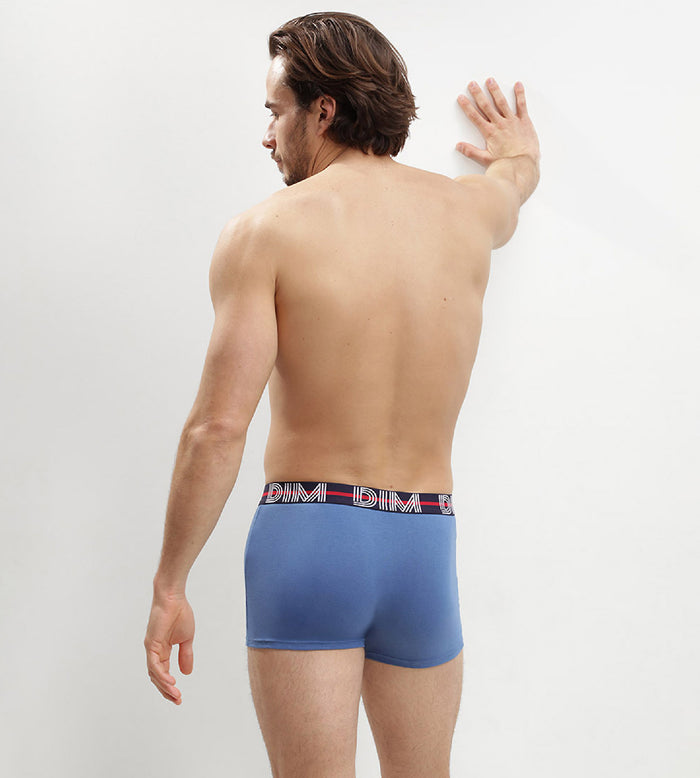Dim Lot De 3 Boxers Rouge Bleu Nuit Et Bleu Clair - Dim Powerful