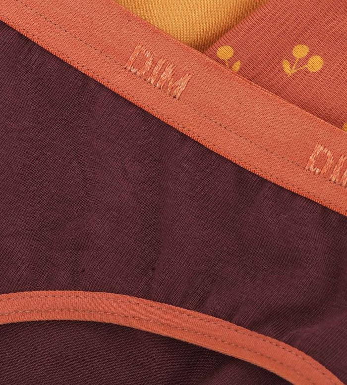 Dim Lot De 3 Culottes Filles En Coton Motifs Cerises Chocolat Les Pockets